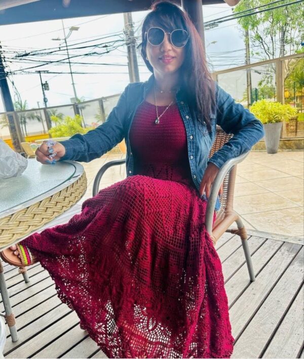 ⁦فستان ماريا حماله قطن 100%⁩ - الصورة ⁦3⁩