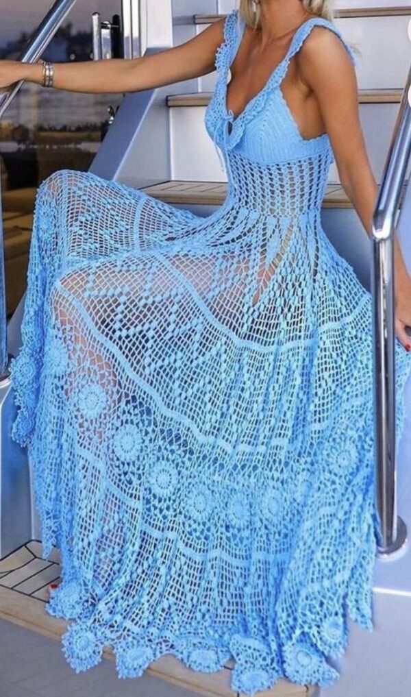 ⁦فستان ماريا حماله قطن 100%⁩ - الصورة ⁦2⁩